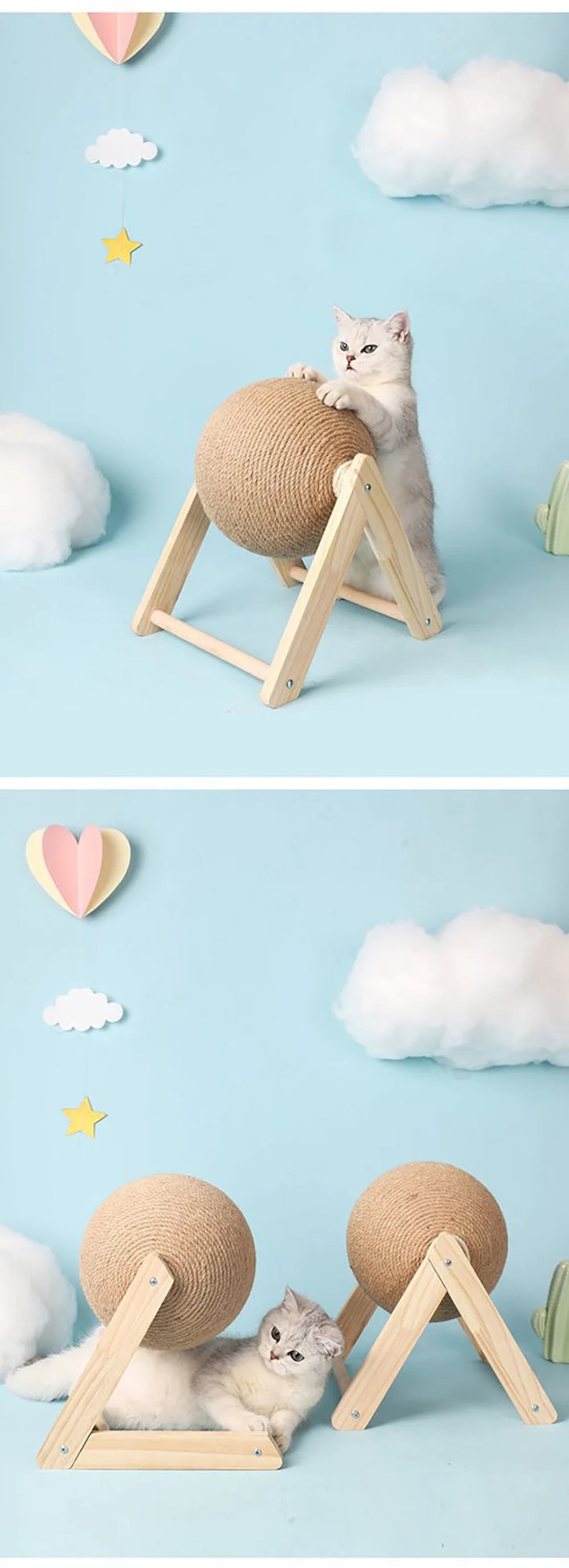 Scratching ball for cats