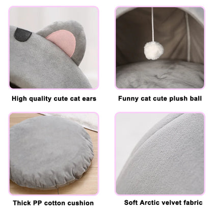Super cat bed, warm house for pets.