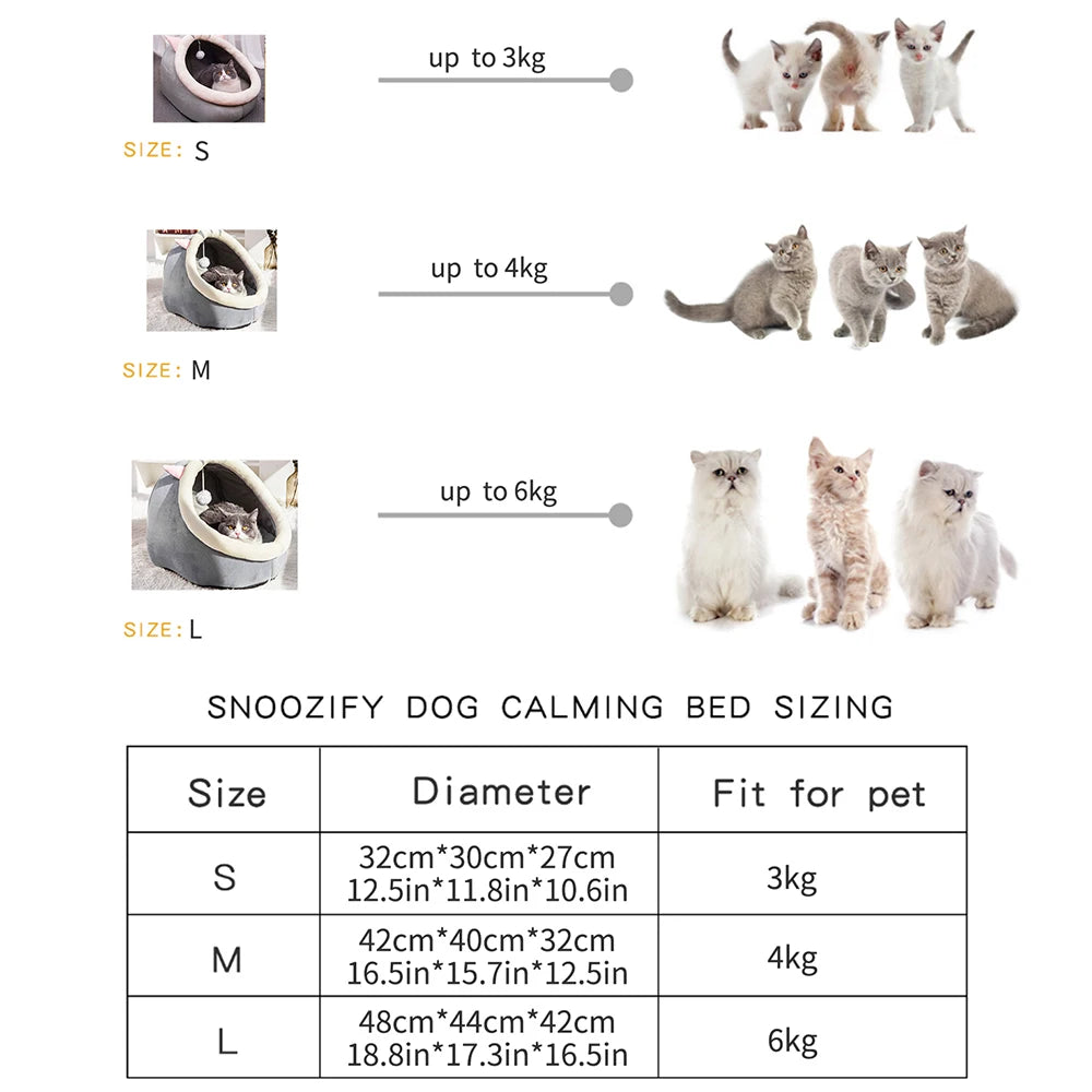 1PC Four Seasons Universal Semi-Closed Cute Comfortable Cat Nest Bed Warm Pet Nest