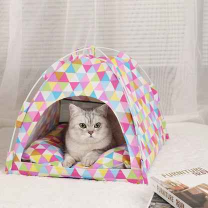 Pet beds, cat tents, home products.