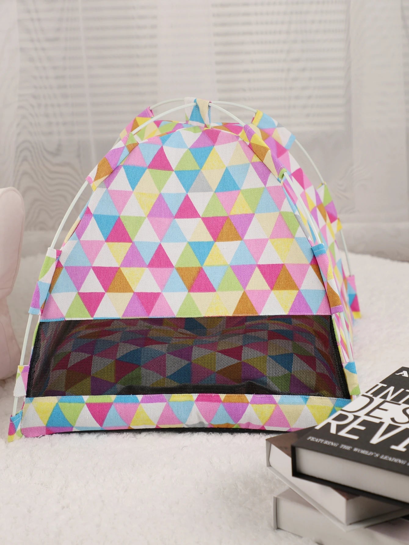 Pet beds, cat tents, home products.