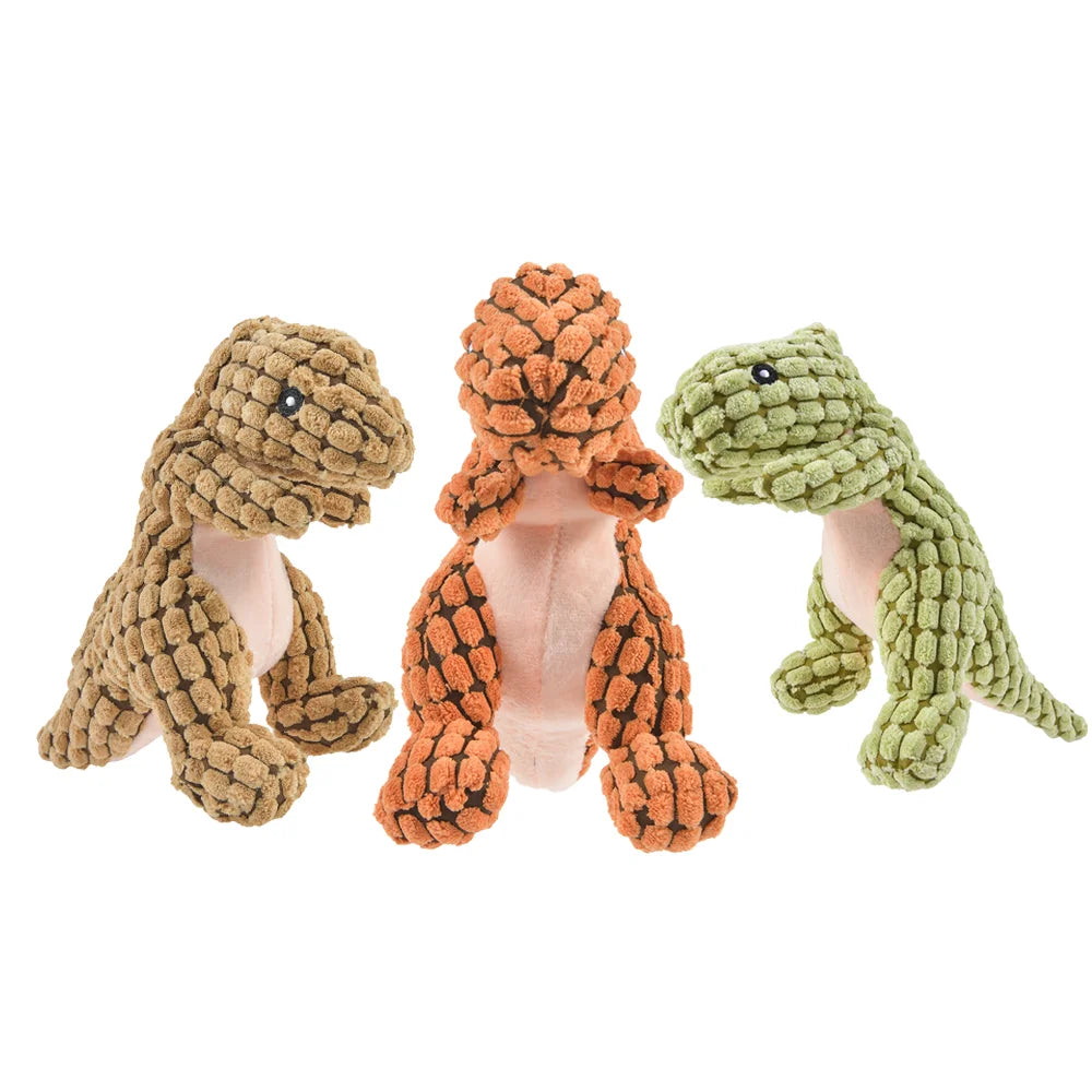 Dinosaur plush toys for dogs and cats