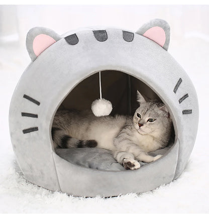 Super cat bed, warm house for pets.