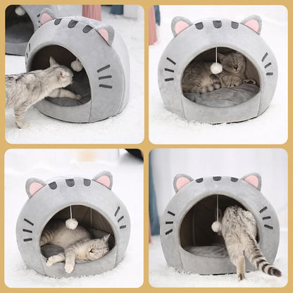 Super cat bed, warm house for pets.