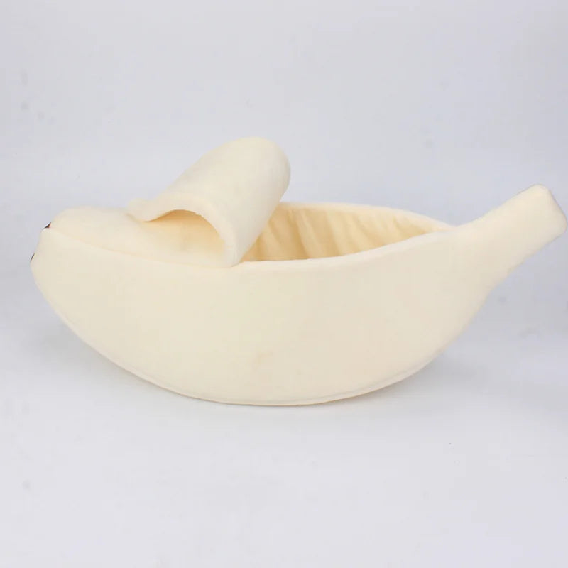 Banana cat bed, cute, funny, cozy.