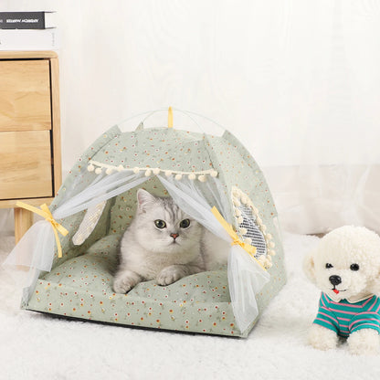 Pet beds, cat tents, home products.