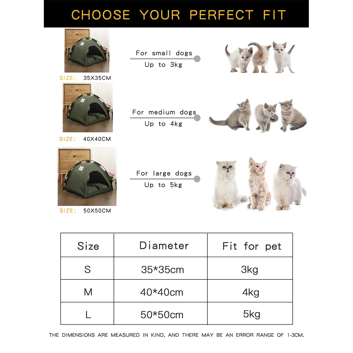 Pet beds, cat tents, home products.