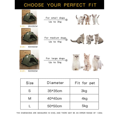 Pet beds, cat tents, home products.