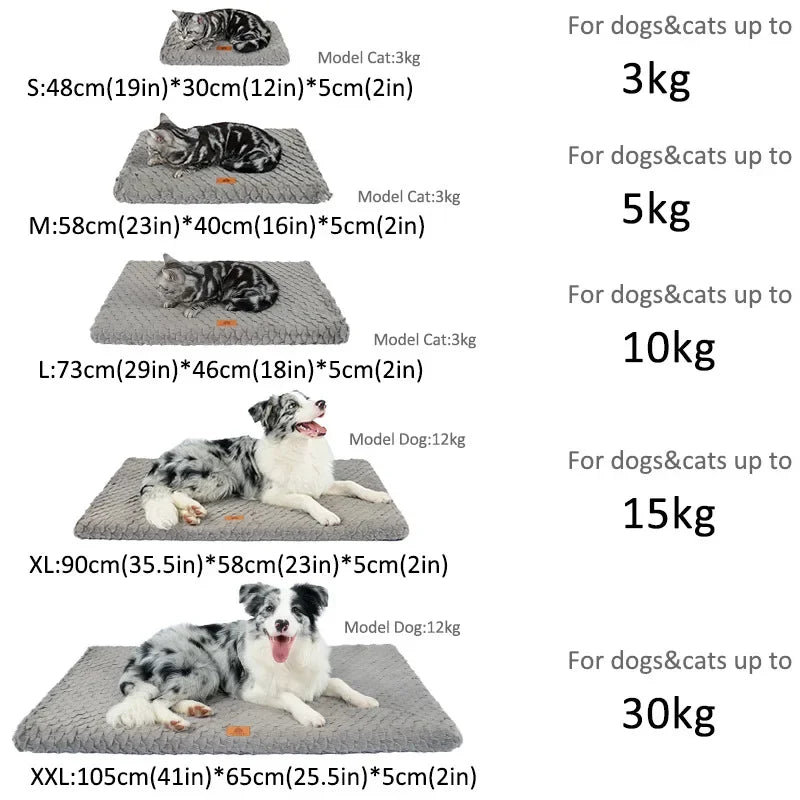 Foam Pet Bed, Removable and Washable Faux Fur, Waterproof Orthopedic Dog Bed,