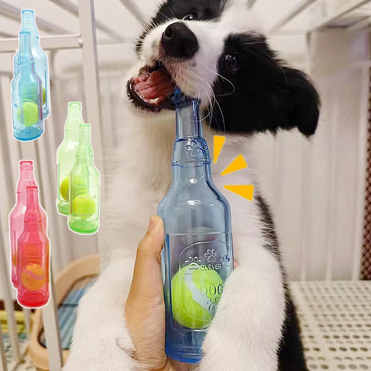 Beer bottle design chew toy