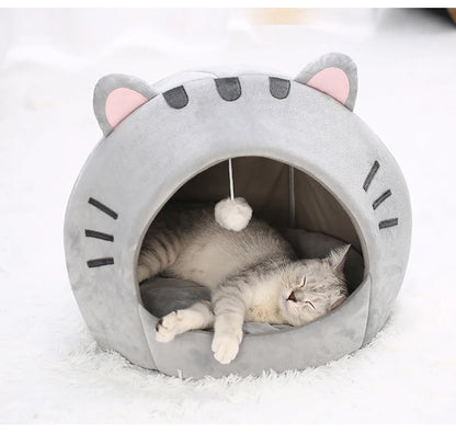 Super cat bed, warm house for pets.