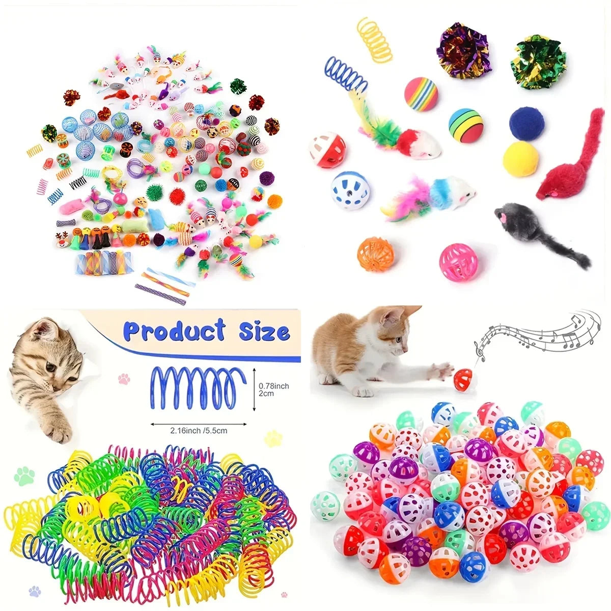 Mixed pack of 56/28/14 cat toys