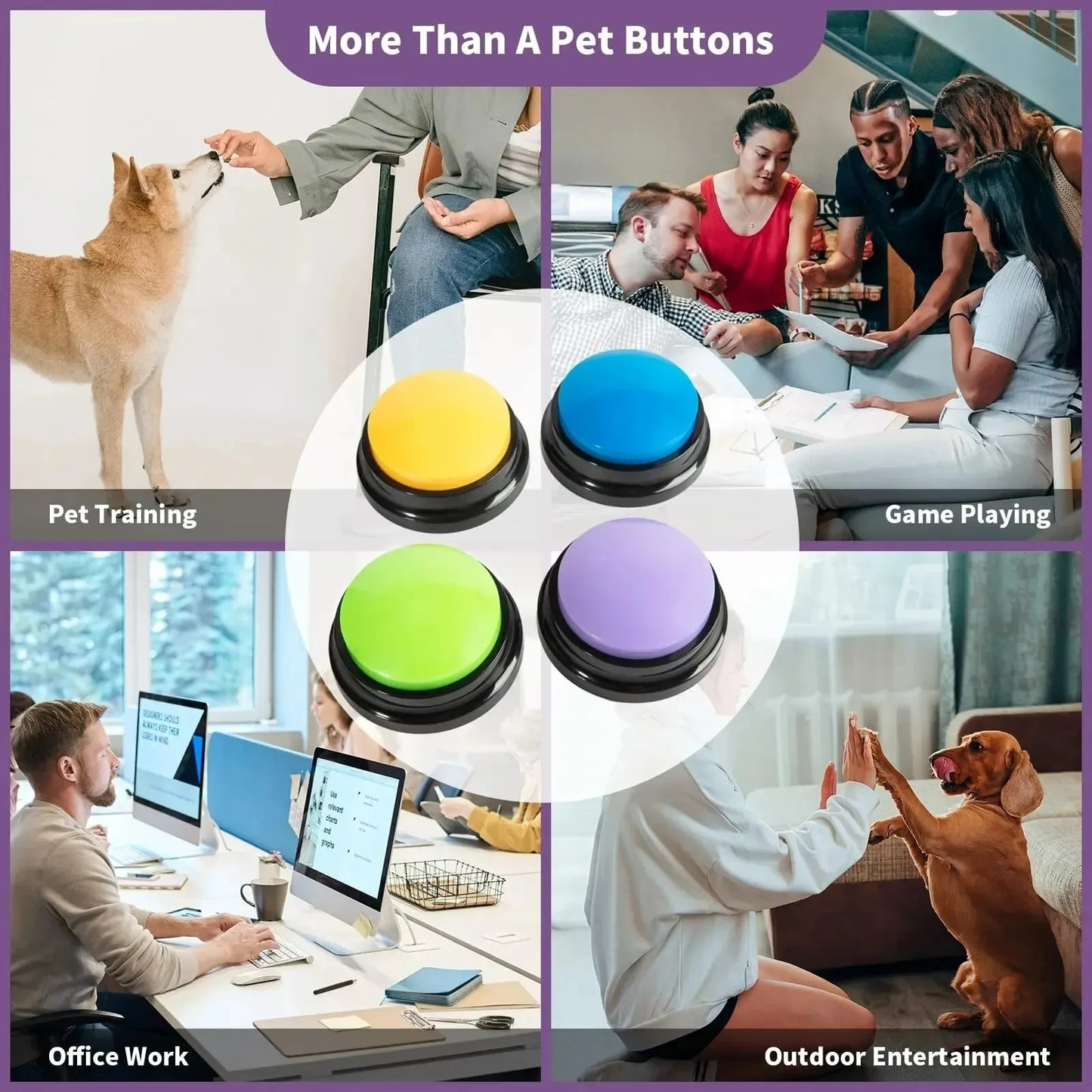 Dog Communication Buttons Voice Recording Button