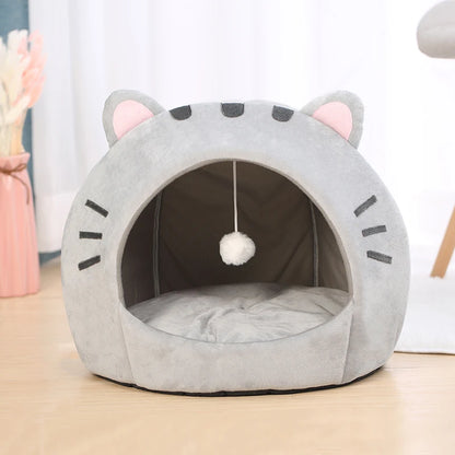Super cat bed, warm house for pets.