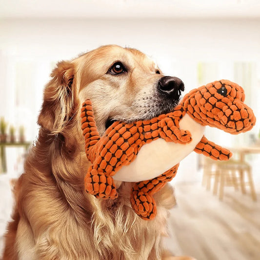 Dinosaur plush toys for dogs and cats