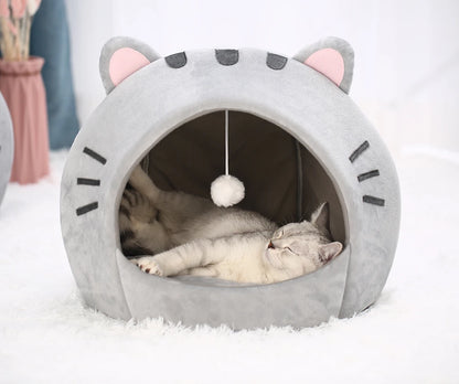 Super cat bed, warm house for pets.