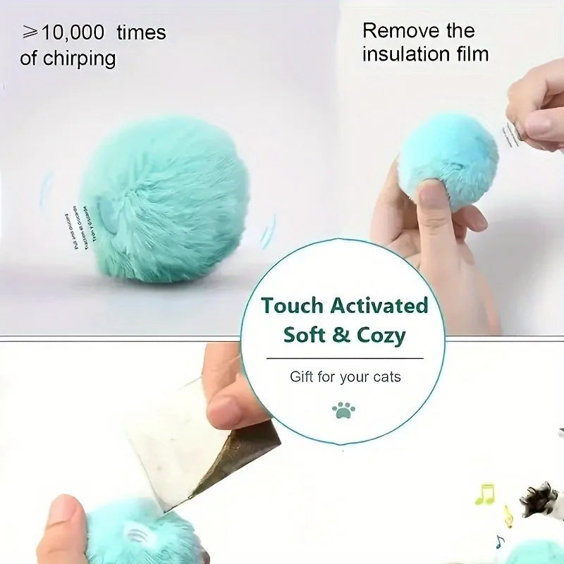 1/3pcs Smart Interactive Ball Plush Toy for Dogs and Cats