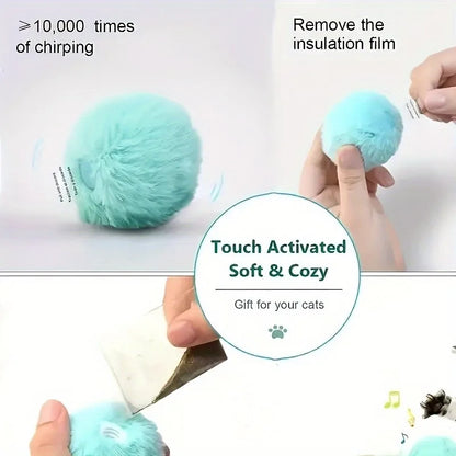 1/3pcs Smart Interactive Ball Plush Toy for Dogs and Cats