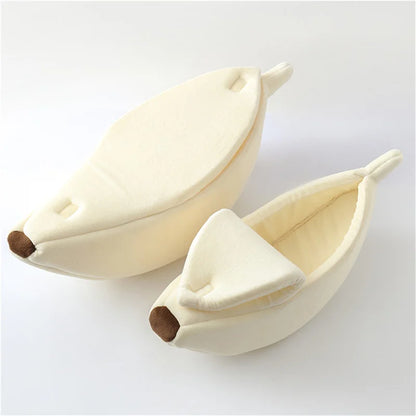 Banana cat bed, cute, funny, cozy.
