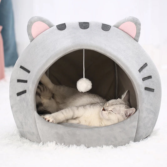Super cat bed, warm house for pets.