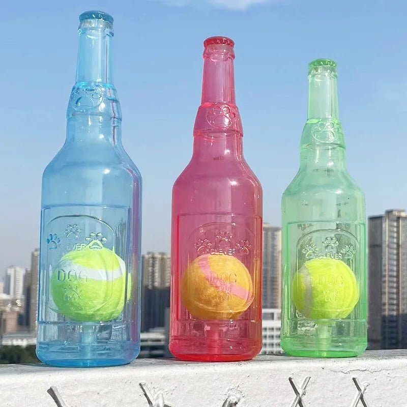 Beer bottle design chew toy