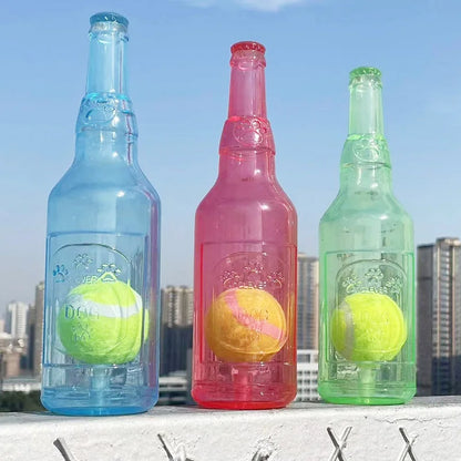 Beer bottle design chew toy