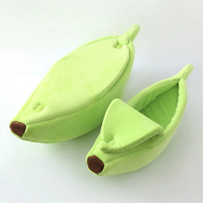 Banana cat bed, cute, funny, cozy.